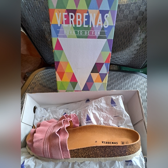 FUN VERBENAD Slide Sandals BRAND NEW size 8 ROCIO suede upper SO CUTE with jeans - Picture 3 of 5